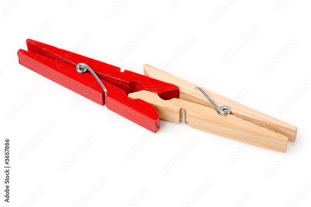 Clothespin with white background Clothespin with white background