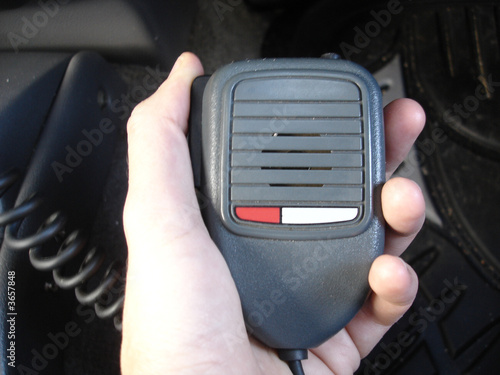 uhf radio in hand