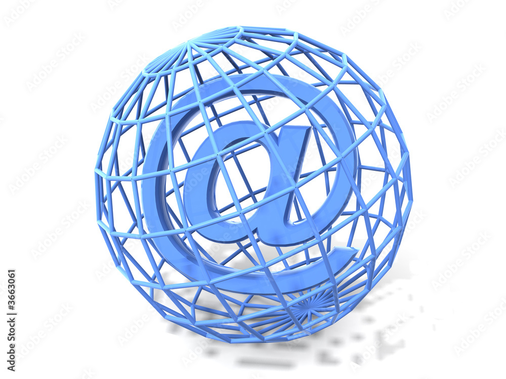 symbol for internet. 3d symbol for internet. 3d