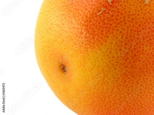 Yellow grapefruit. A close up. Isolated on a white background.