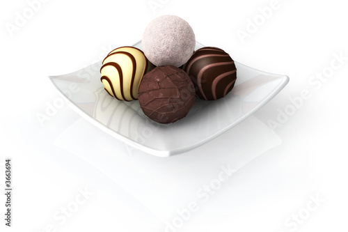 Chocolate on White