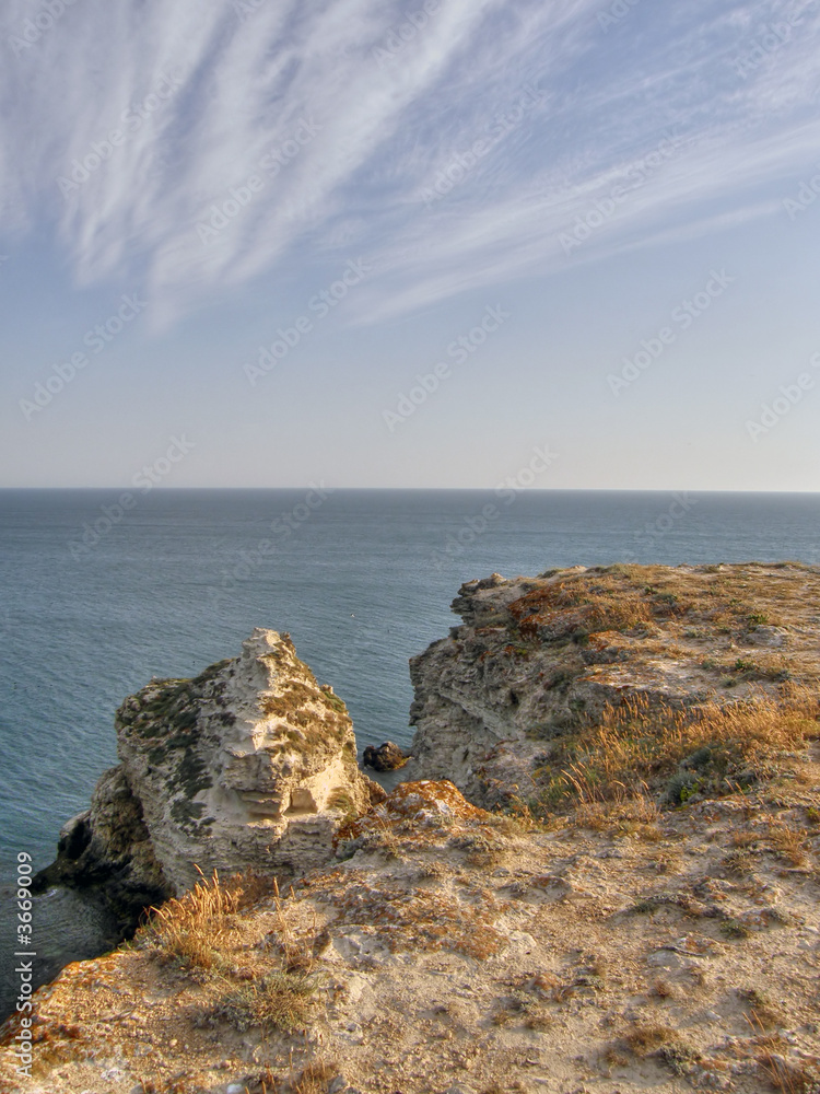 Beautiful sea coast. The western Crimea.
