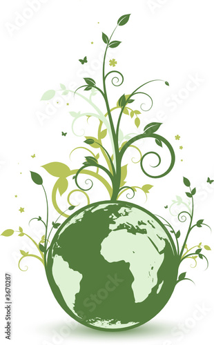 Planète terre florale