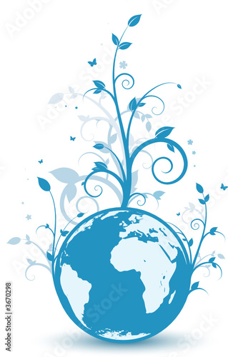 Planète terre florale
