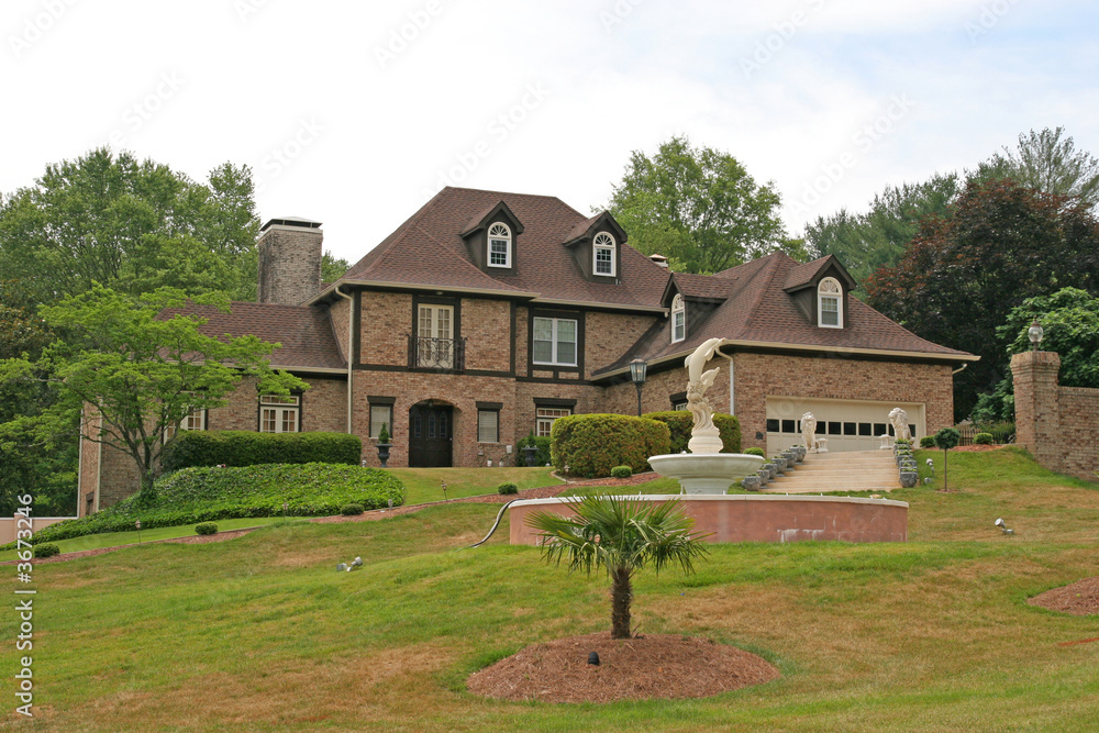 Mansion with Fountain