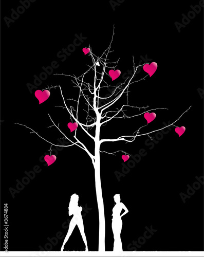 hearts on a tree