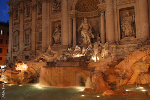 Trevi Fountain by night