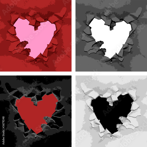 coeur papier déchiré