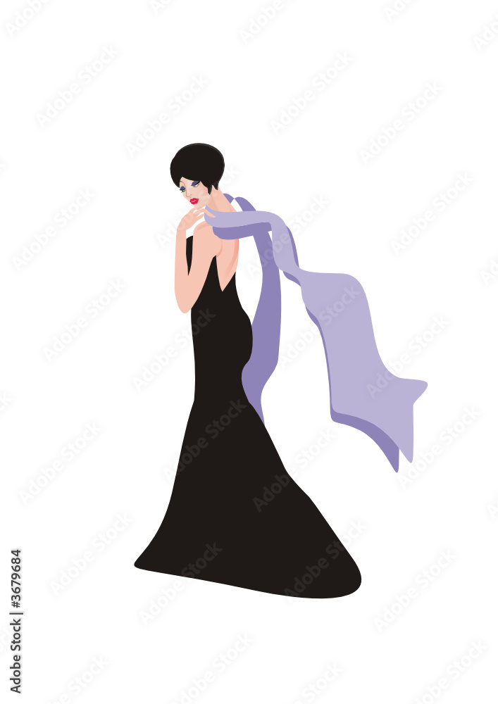 Glamor Girl Vector Illustration