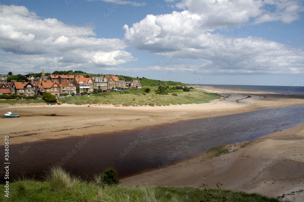 Alnmouth beach in Northumberland,