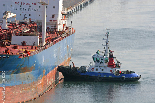 Pilot Boat and Tanker photo