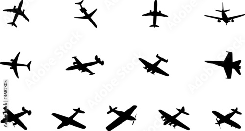 airplanes silhouettes