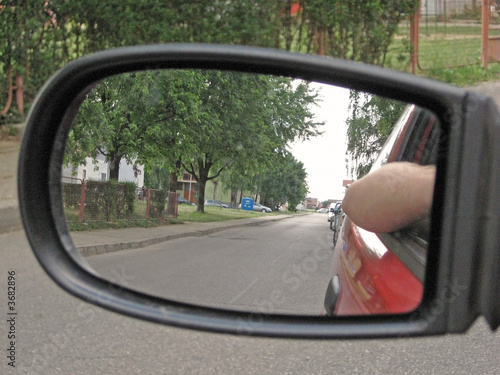 car mirror view