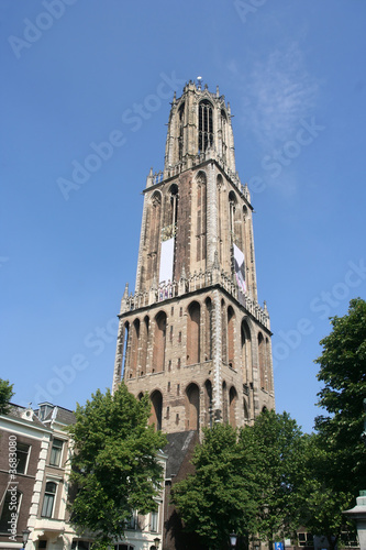 Dom tower in Utrecht, highest church tower of the Netherlands
