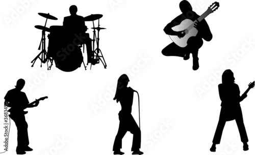 music band silhouettes