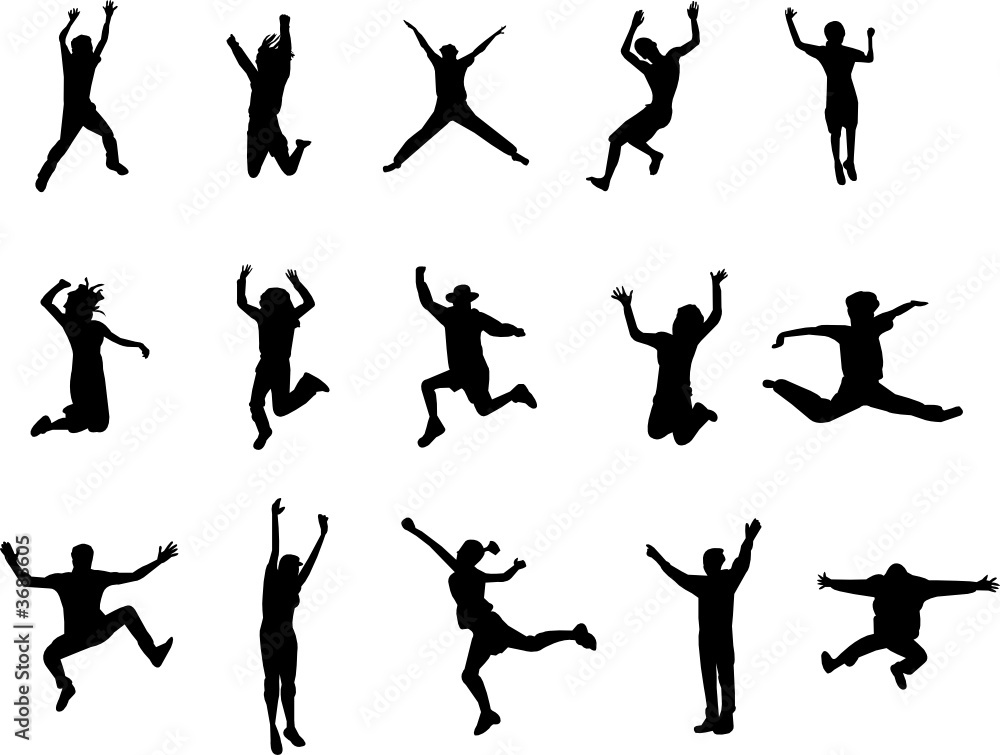 jumping silhouettes