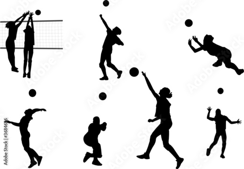 volleyball silhouettes
