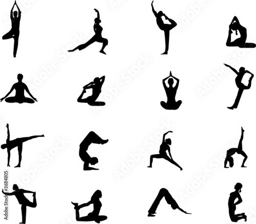 yoga silhouettes