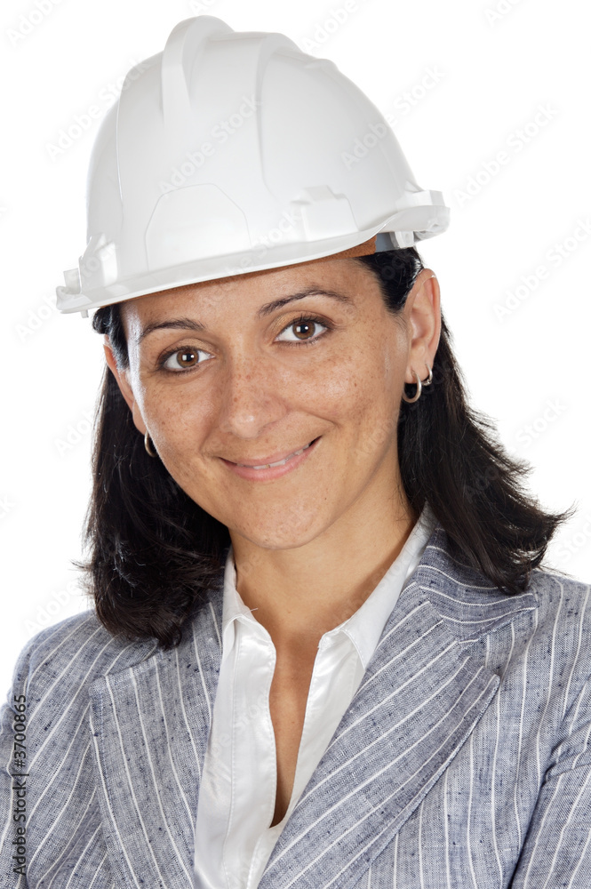 attractive happy architect a over white background attractive happy architect a over white background