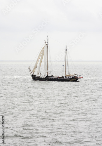 Sailingboat on the waddenzee