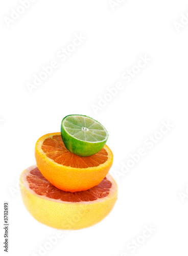 Three citrus fruits