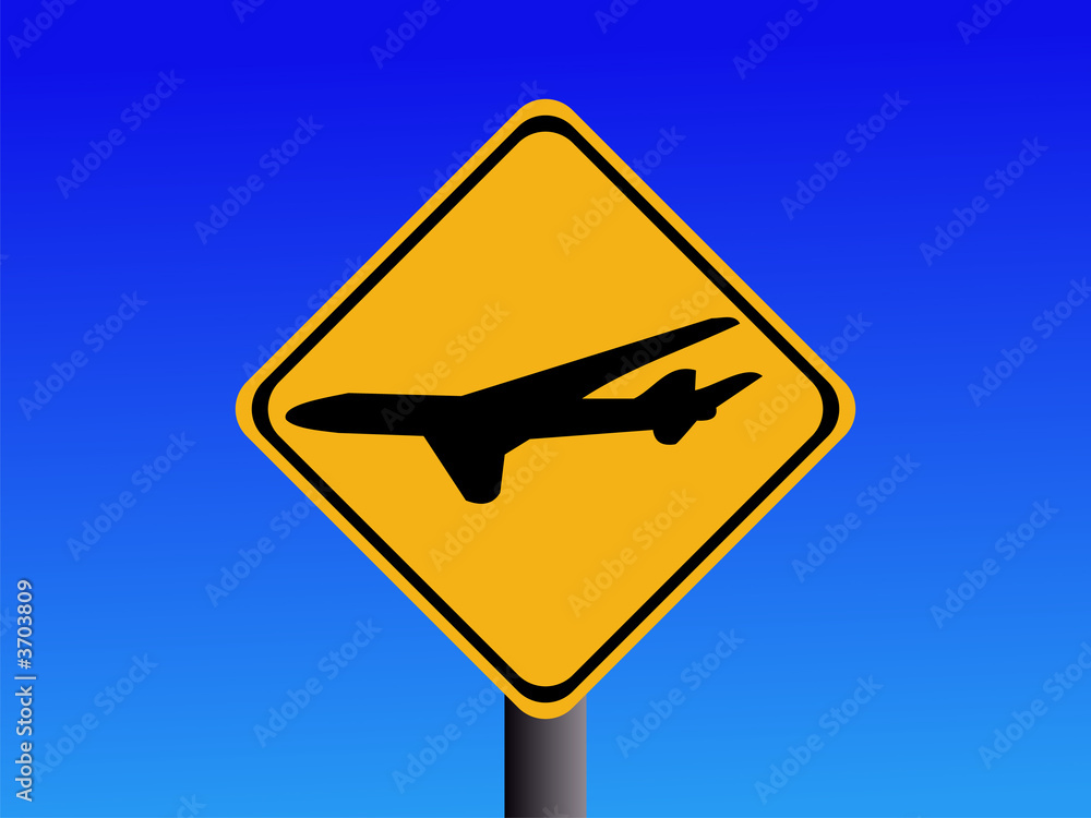 caution airplanes sign caution airplanes sign