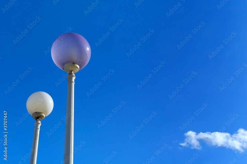 Streetlamps and cloud