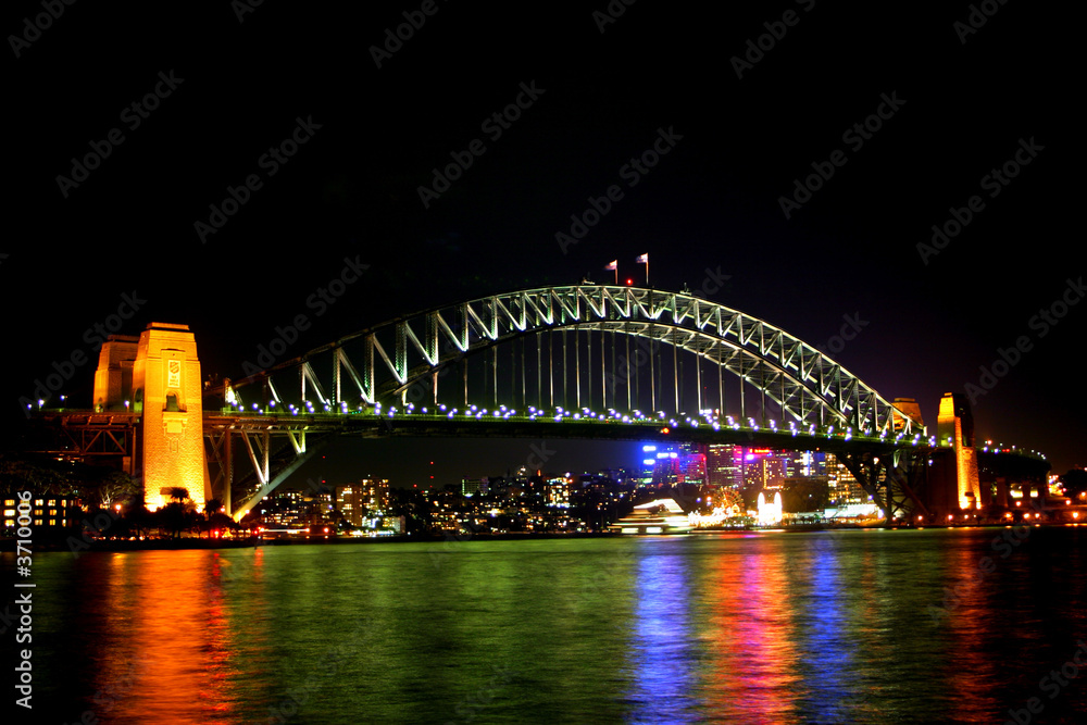Sydney Harbour Bridge at night..