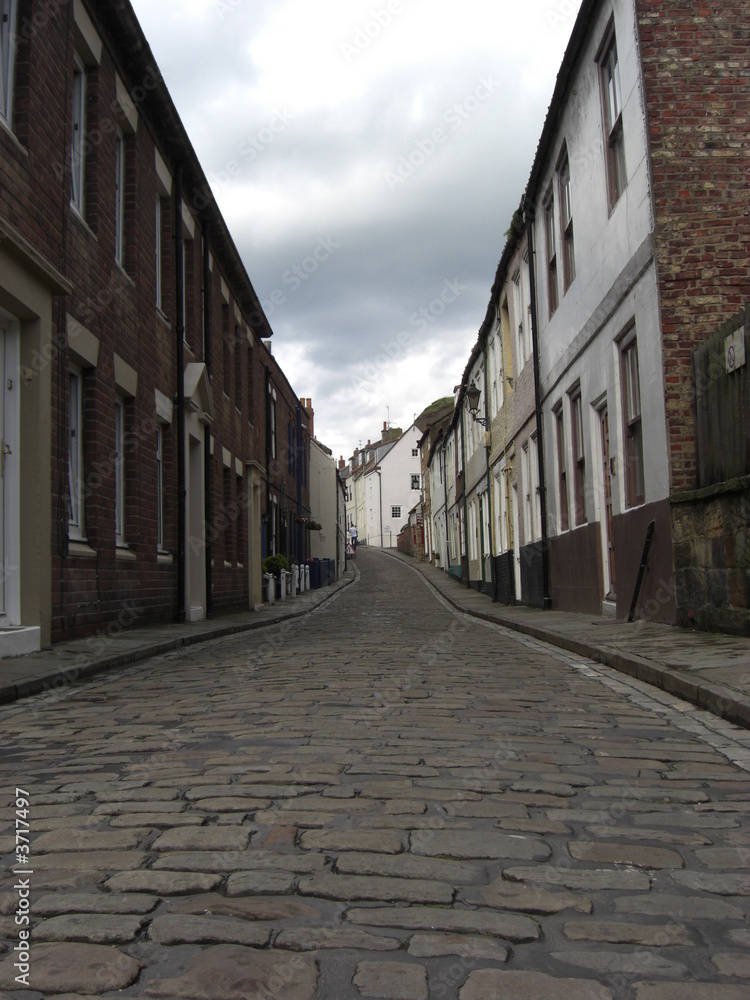 Cobbled Old Street In Whitby