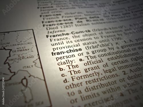 Dictionary Franchise business term / word