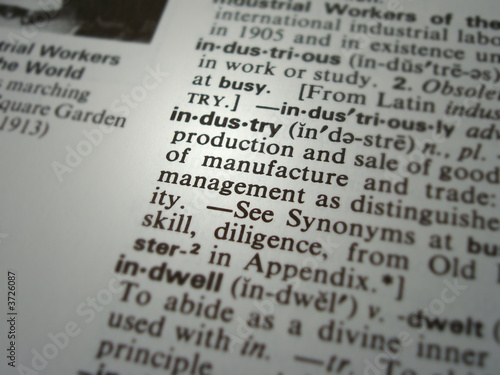 Dictionary Industry business term / word photo
