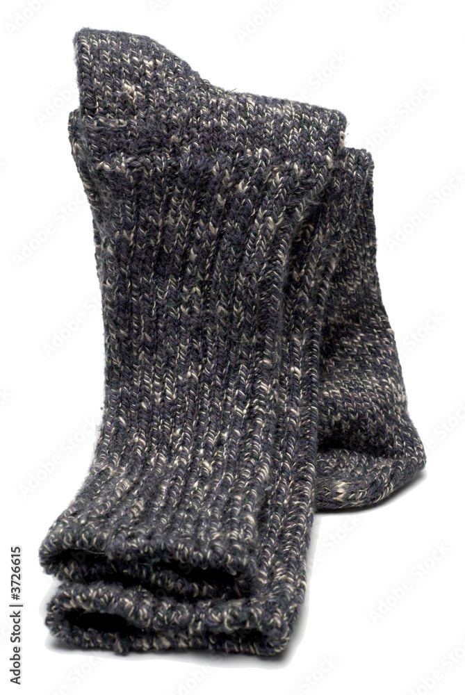 Fototapeta premium socks winter warm hiking wool rag knit