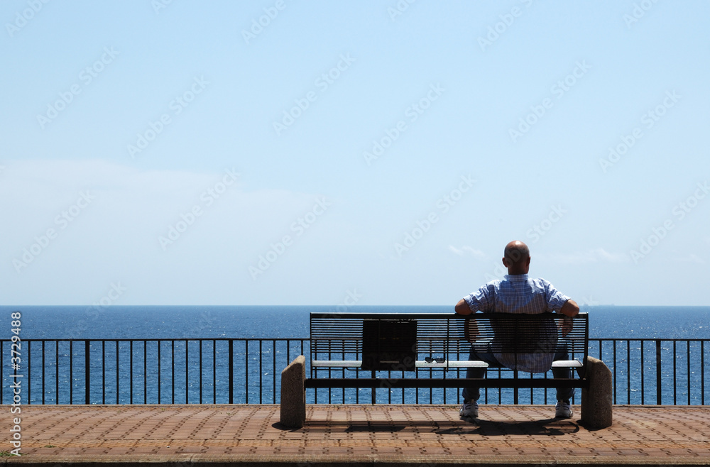 Man Relaxing at the Sea