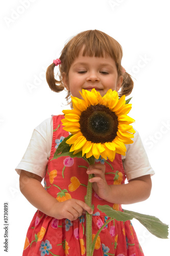 girl with sunflower