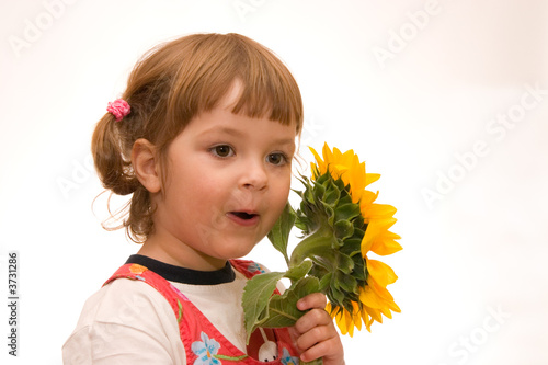 girl with sunflower