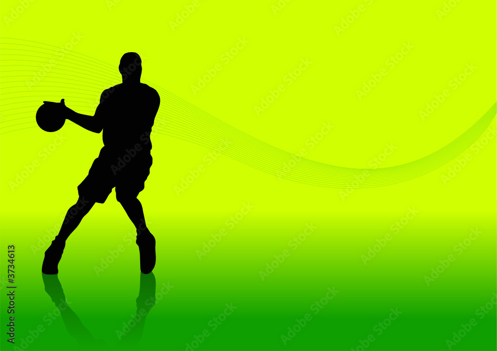 Basketball man silhouette Basketball man silhouette