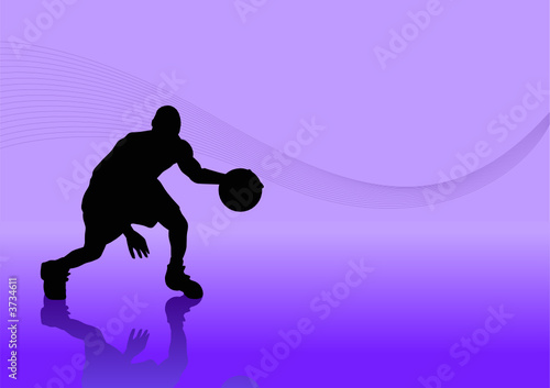 Basketball man silhouette