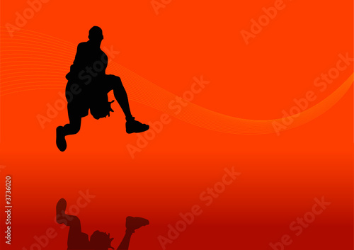 Basketball man silhouette
