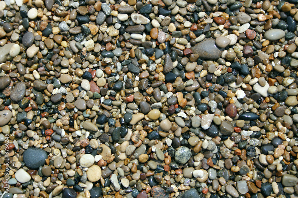 Smooth stones on the beach Smooth stones on the beach