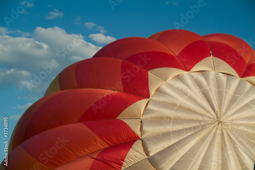 Colorful Hot Air Ballon being filled with gas for flight © Jorge Moro