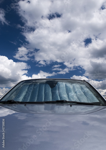 Sky car with sun screen