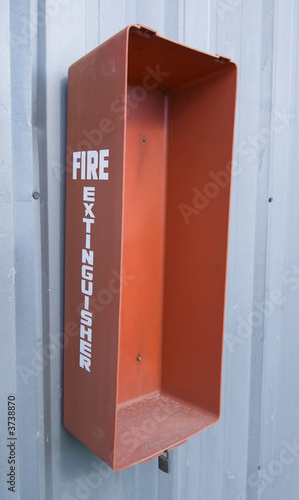 Missing fire extinguisher