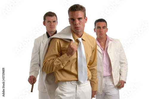 Εκτύπωση καμβά Three shady characters dressed in white