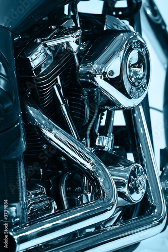 Engine of Motorcycle (monochrome) #3739884
