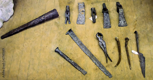 Bild auf Leinwand ancien outils époque gallo romaine