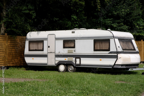 Caravan at the campsite, Germany.