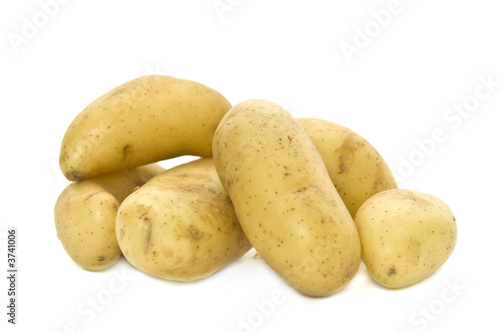 Group of new potatoes
