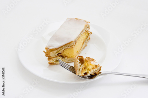 Custardslice with fork
