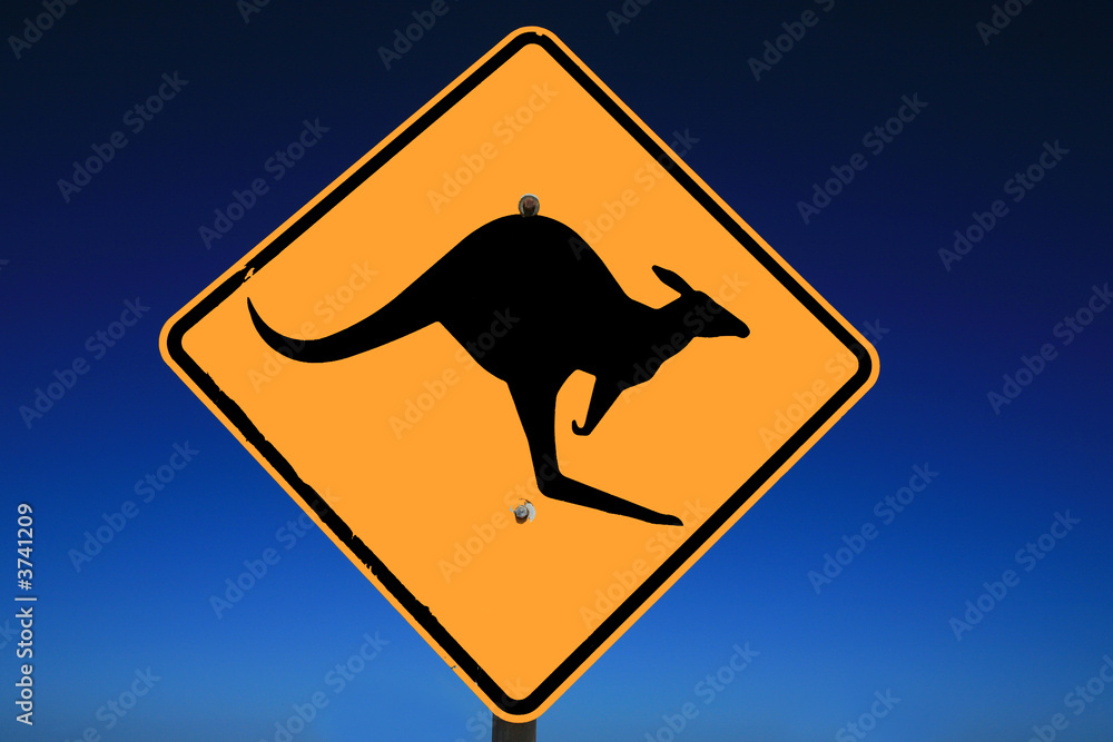 Schild Kängurus Kreuzen Australien_07_1515,01 Schild Kängurus Kreuzen Australien_07_1515,01