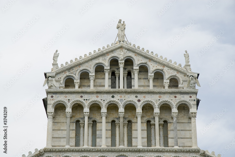 Pisa, detail on top of the duomo at the square of the miracles